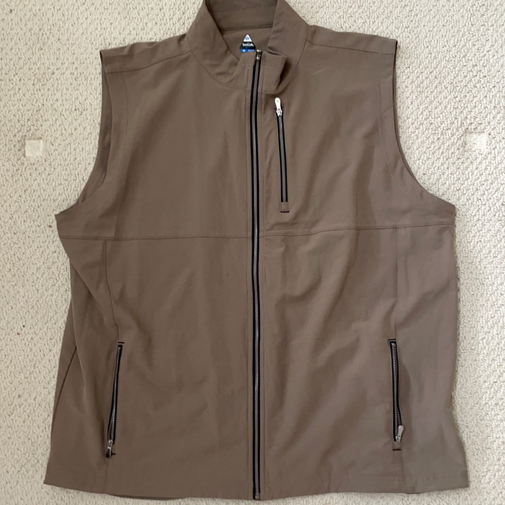 Brown Golf Windbreaker Vest XXL